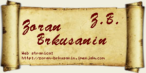 Zoran Brkušanin vizit kartica